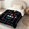 1PC Pacman Patterned Flannel Blanket Suitable For All Seasons For Home Decor Warmth And Comfort Gifts Holiday Present