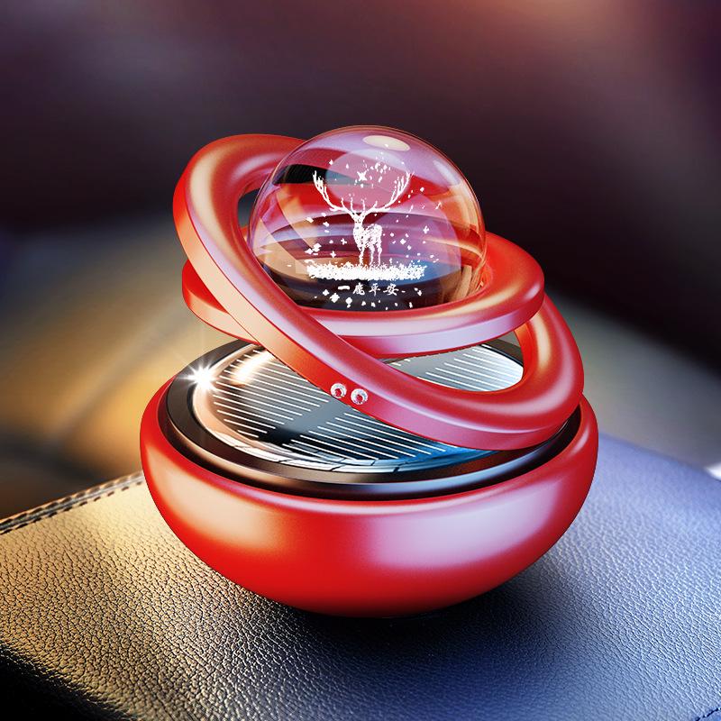 Interstellar Suspension Solar Car Air Freshener - Aluminum Alloy Perfume Ornament