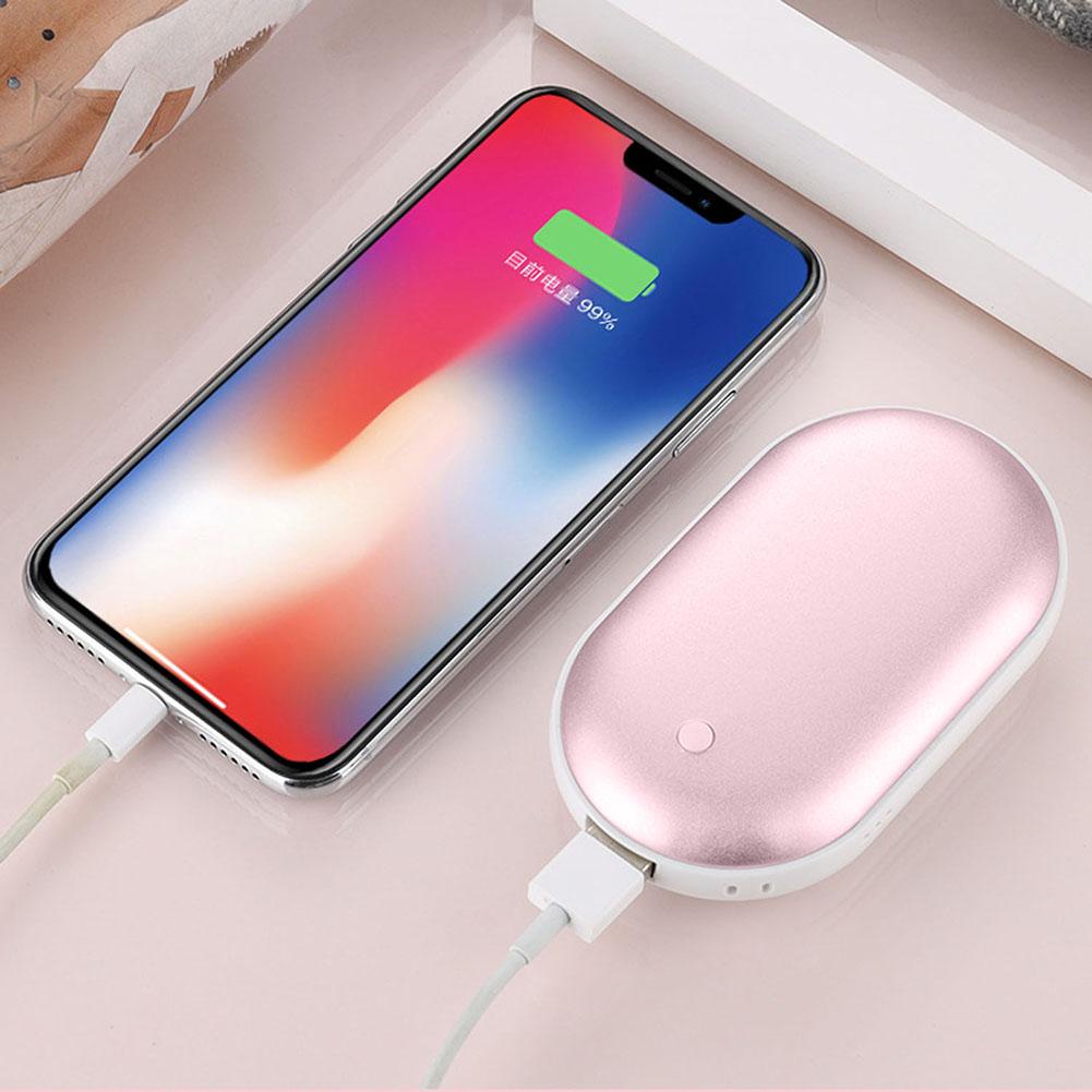 New Hand Warmer 5000mAh Power Bank 2in1 USB Rechargeable Winter Mini Hand Warmer Electric Pocket Heater Home Warmer Winter Gifts