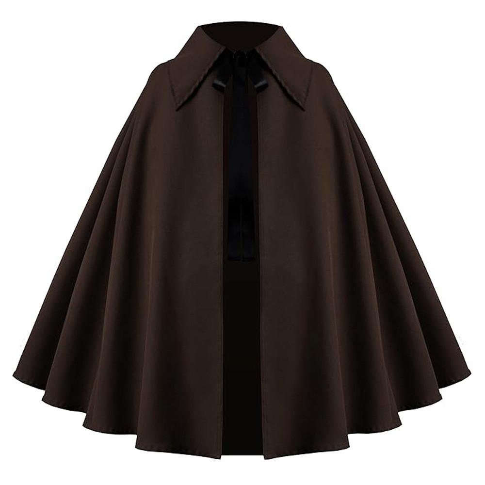 Gothic Costume Cloak With Polyester Fabric For Themed Events And Cosplay Fans