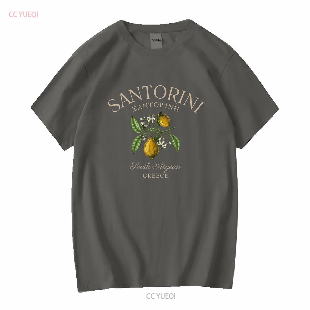 Santorini T Shirt Greek Island Greece Clothes Soft and Comfortable long or short sleeves vintage Washed Stretched