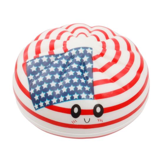 1/6Pcs Cartoon Dumpling Stress Relief Toy Anti-anxiety Flag Pattern Steamed Bun Squeeze Fidget Toy Hand Relaxation Decompression Gadget C