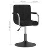 VidaXL Chaise de salle à manger, Noir Velours