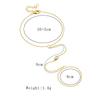 Jewelry 925 Sterling Silver 14K Gold Plated Summer Beach Vacation Cz Zircon Layer Hand Chain Bracelet for Women