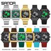Sanda Multifunctional Men's Luminous Waterproof Electronic Alarm Watch