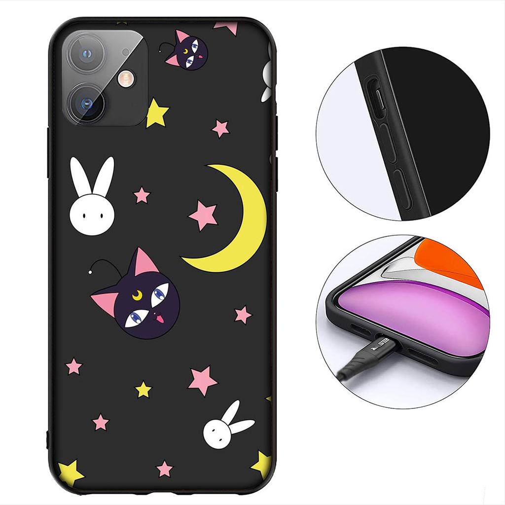 S-SailorS Anime Girl Moons Phone Case for Samsung Galaxy S25 Edge S24 S23 FE Plus Ultra A16 A15 A55 A57 5G Cover Casing