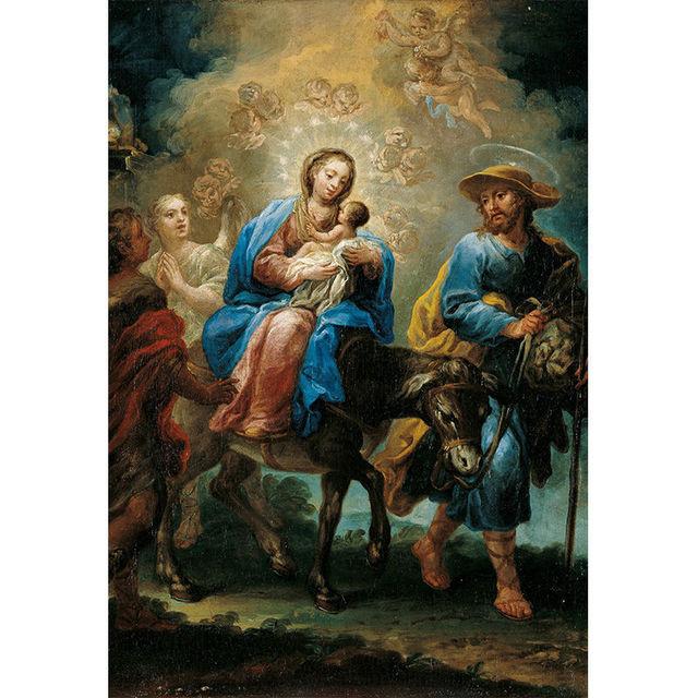 Sacred Heart of Jesus The Virgin Mary of Guadalupe Canvas Painting Poster Print Wall Art Picture for Living Room Office Decorate No Frame