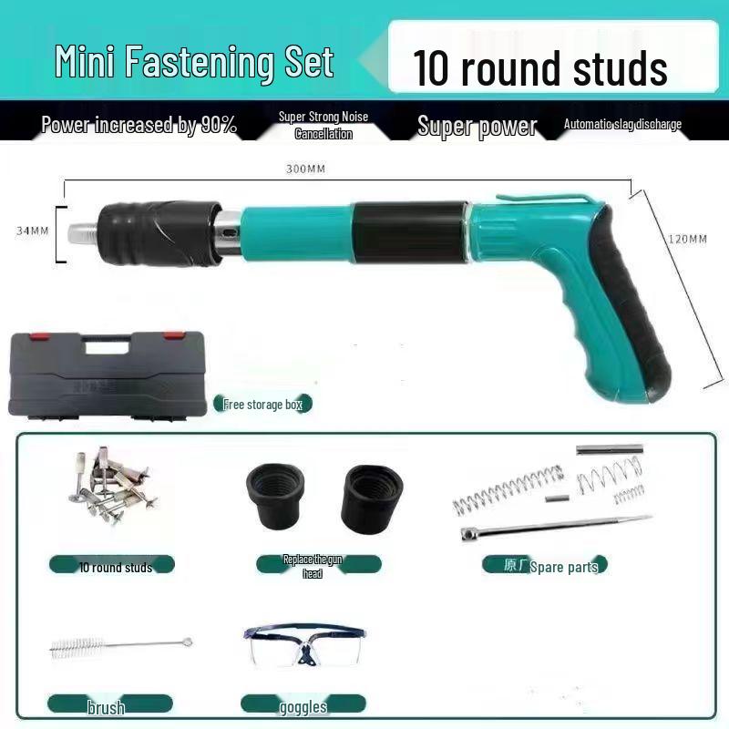 Multi-Purpose Pneumatic Concrete Nail Gun for Ceiling and Wall Fixing, Sound-Dampening