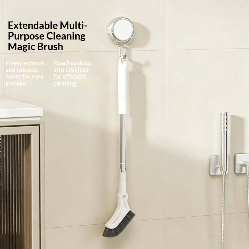 Telescopic Cleaning Magic Brush Long Handle Narrow Gap Scrubber For Window Tracks Tile Grout Bathroom Kitchen