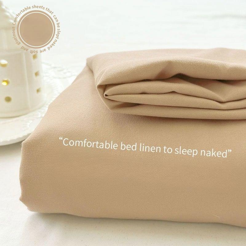 Minimalist Solid Color Brushed Warm Bed Sheet For Single Double Student Dormitory Bed