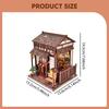 Miniature House Kit Wood Tea Birthday Gift with LED Creative Handmade for Kids Adults to Build