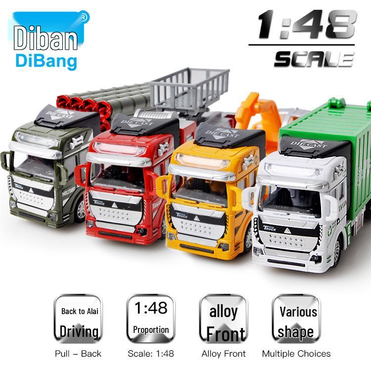 Children's Pull-Back Alloy Fire Ladder Truck Toy