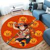 Alfombra Redonda de Área Alfombra de Alfombra de One Piece Para Sala de Estar Dormitorio Sofá Sala de Juegos Decoración Alfombrilla Antideslizante para el Suelo