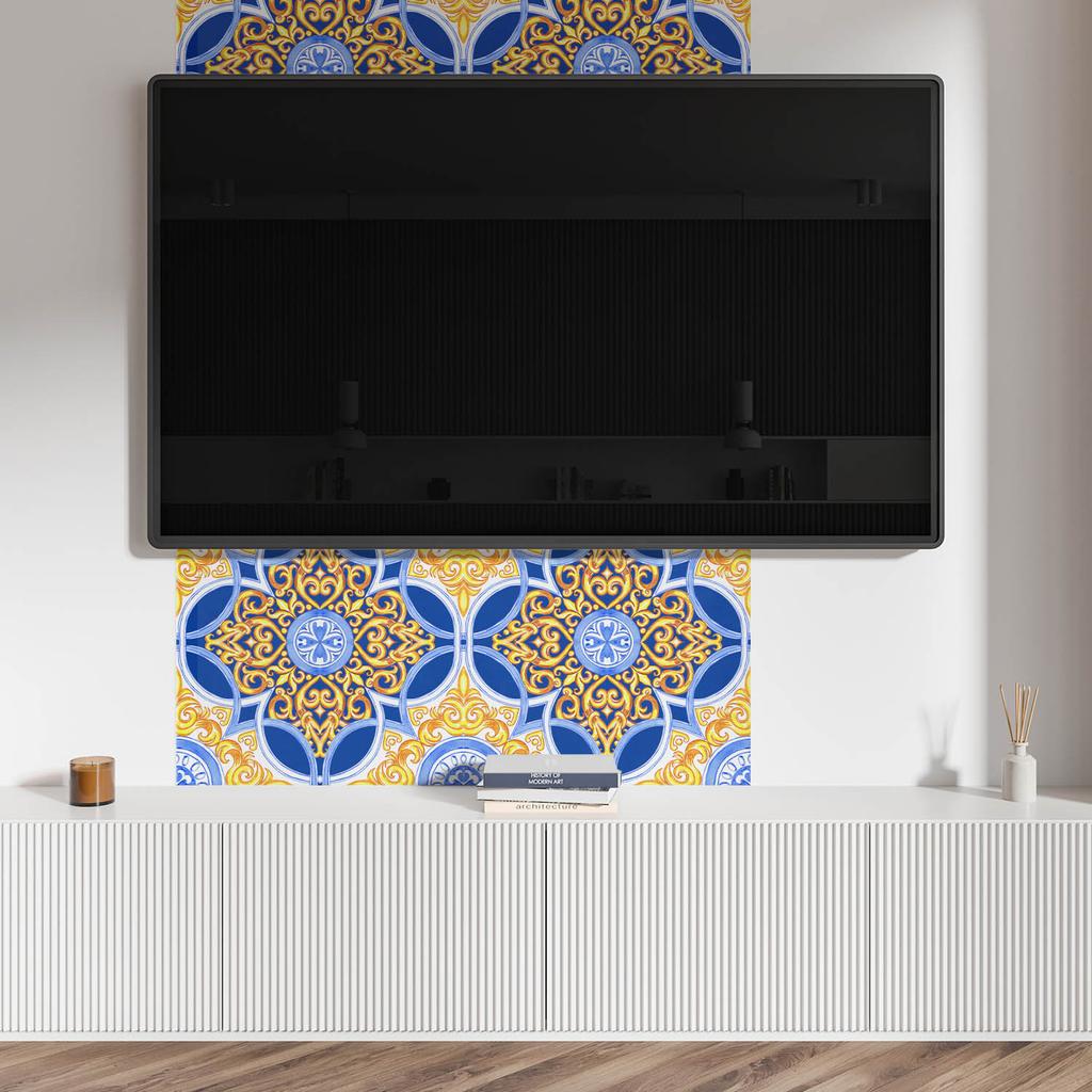 Samoprzylepny Panel Winylowy Z Nadrukiem Do Łazienki 100X50 Cm Dekoracyjny Elegancki Motyw