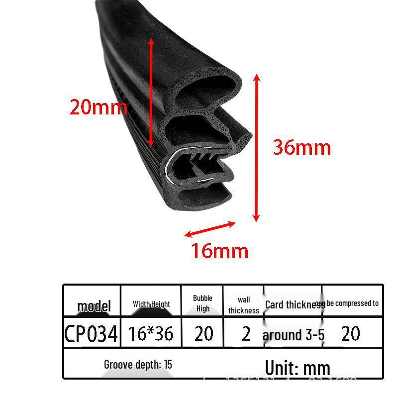 U-förmige Gummi-Schaumstoff-Dichtungsstreifen für Schränke und Autotüren