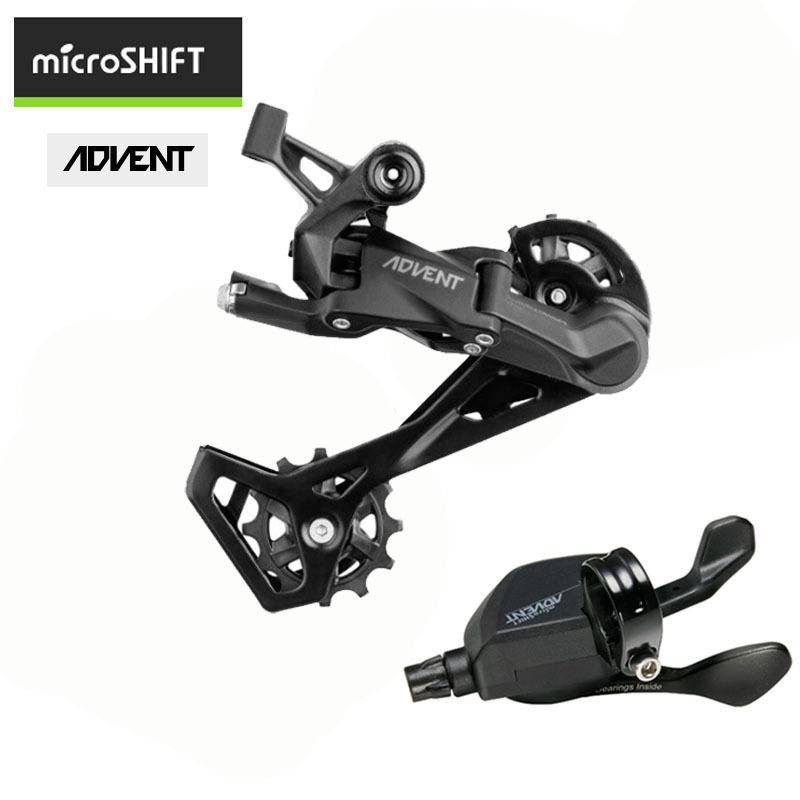 Microshift Advent 1x9 MTB Derailleur Kit: Achterderailleur, Shifter, 42T Cassette