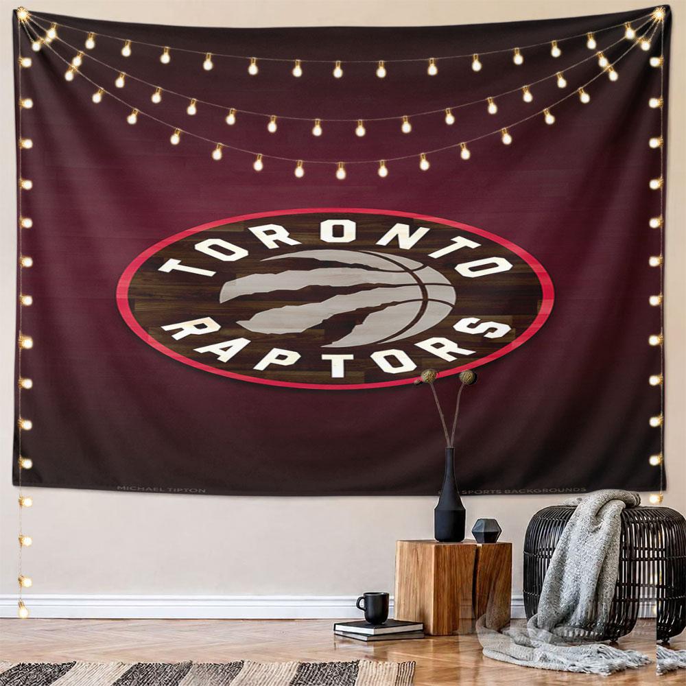 Toronto Raptors Basketball Logo Pattern Wall Hanging Tapestry Decorative Tapestry Home Decor for Bedroom and Living Room