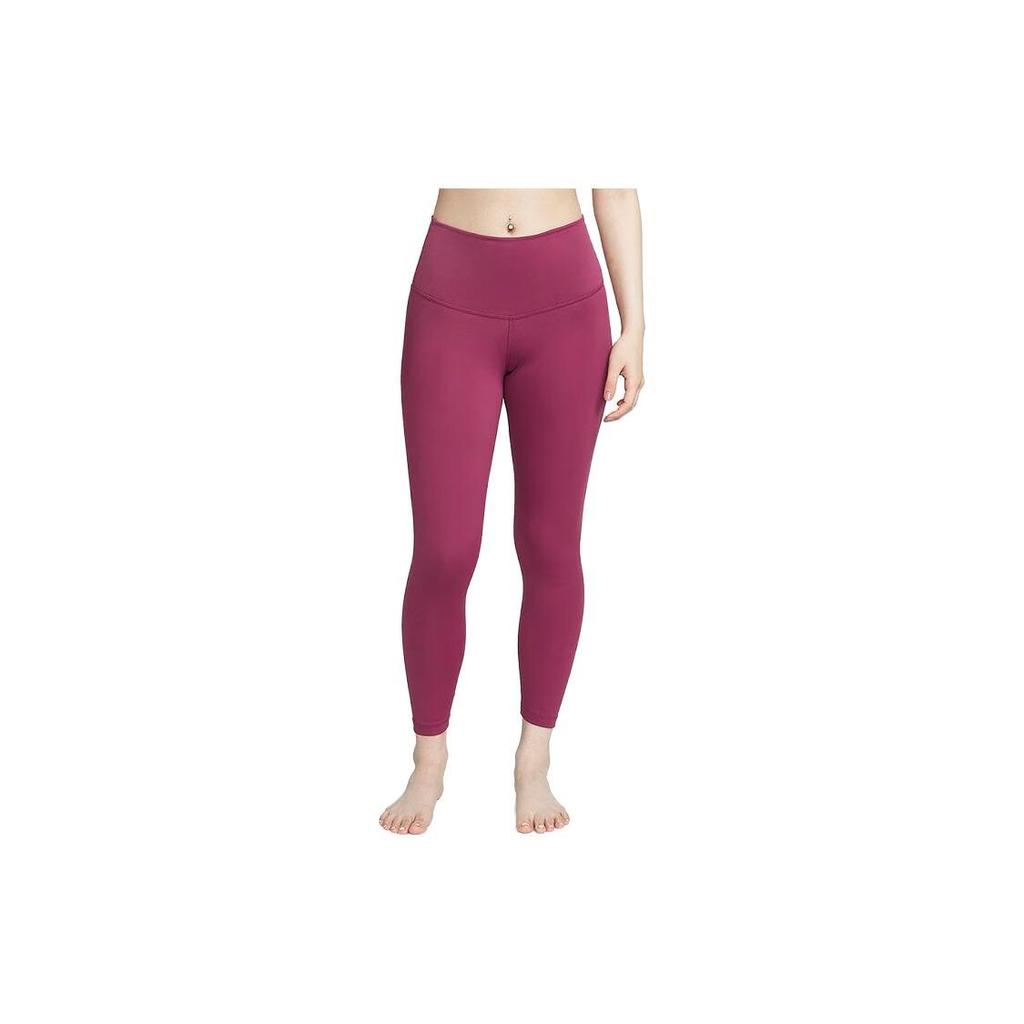 Nike Solid Color Elastic Tight Fitness Pants Women Bottoms Red DM7024-653