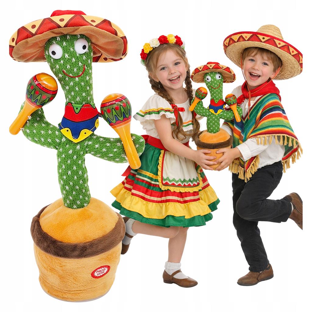 SINGING and DANCING CACTUS real MARACAS REPEATED flexible TOY