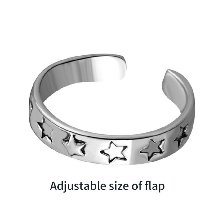 Star Adjustable Rings Star Dating Rings Alloy Material Star Opening Rings