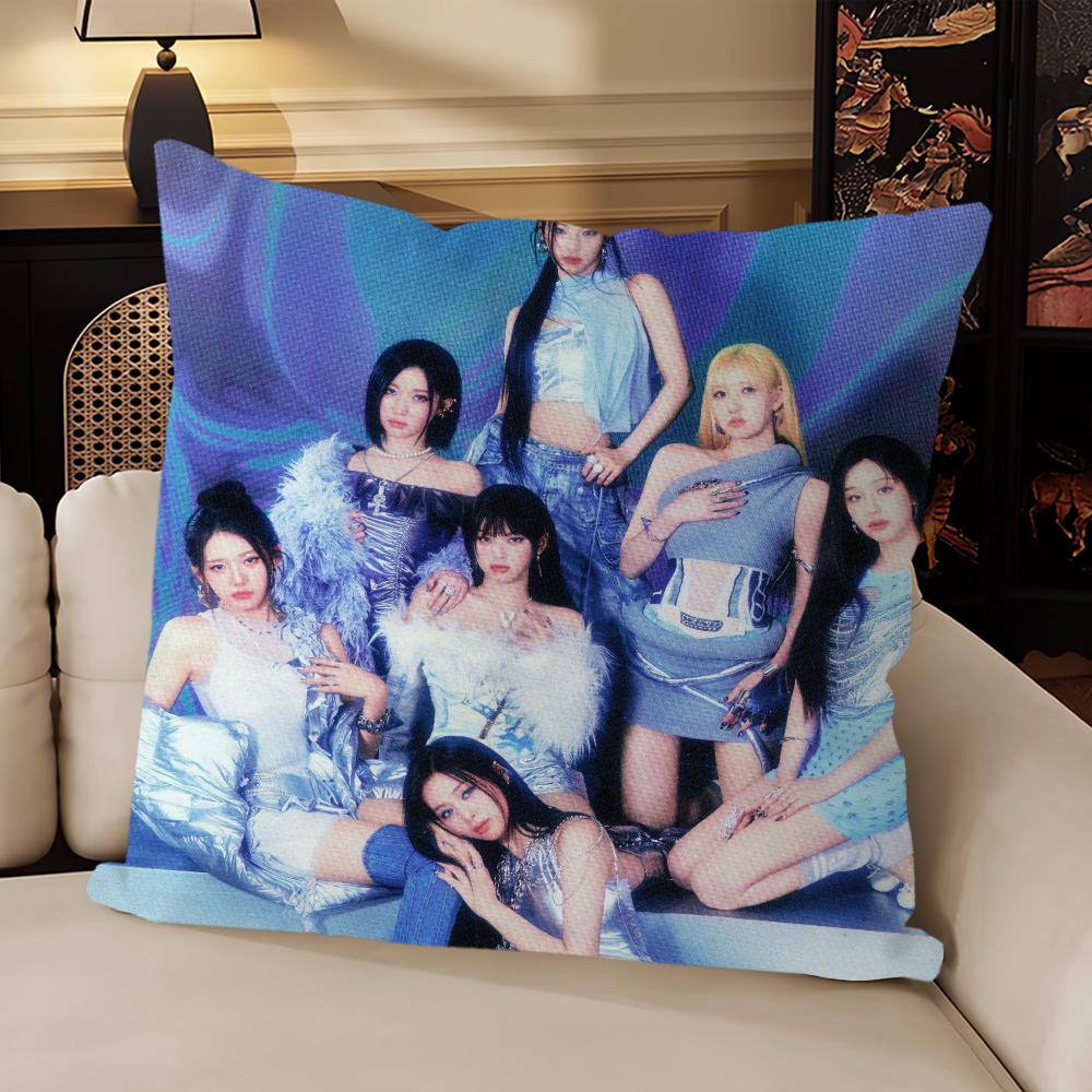 Hot kpop B-Babymonster-S Drip Music Pillow Case Sofa Living Room Headboard Bedroom Backrest Cushion Square Cushion Nap Time