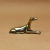 Hand-Carved Brass Greyhound Figurine Exquisite Elegant Zodiac Dog Tea Pet Vintage Antique Finish Miniature Dog Statue