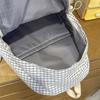 Campus Schoolbag Women's Plaid Backpack Student Large Capacity Backpack