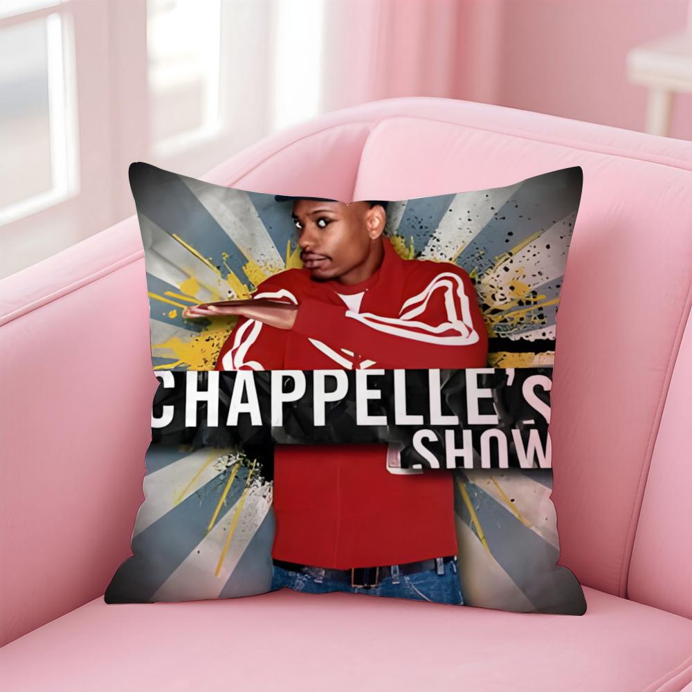 D-Dave Chappelle'S Show Cushion Cover Pillowcase Short Plush Invisible Zipper Room Sofa Cushion Cover