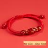 2026 Year of the Horse Zodiac Red Rope Bracelet - Women's/Men's Tai Sui Protective Charm for Horse, Rat, Ox, Rabbit Signs