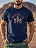 Gorilla World Gym T-shirt Unisexe en Coton Bleu Marine Fitness Musculation Athlétique Style Décontracté