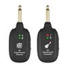 JJYY 1Set(2Pcs) UHF Guitar Wireless System Transmitter Receiver Built-in Rechargeable Black Charge Port Micro-USB UHF 730MHz