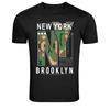 New York NY Brooklyn Urban Style Camo Grafik T-Shirt