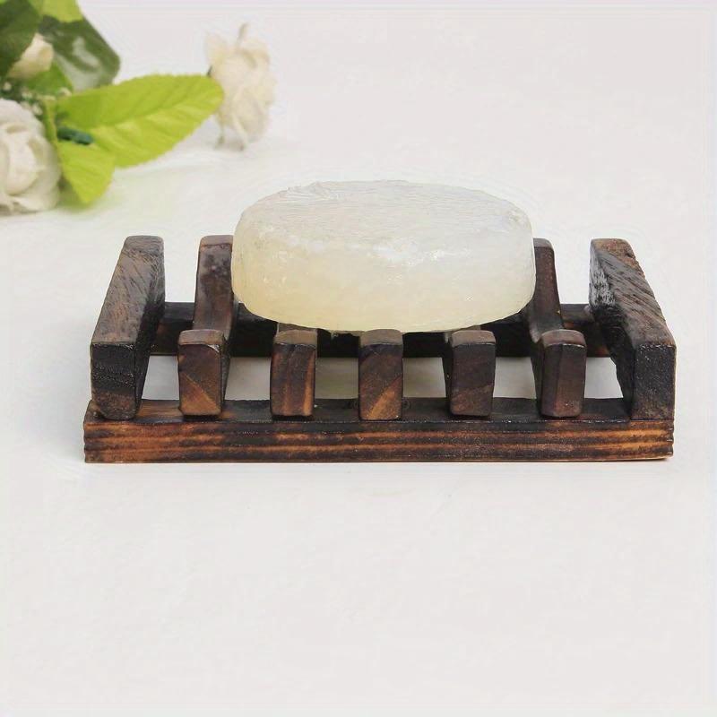 1Pcs Wooden Natural Bamboo Soap Dish Tray Holder Storage Soap Rack Plate Box Container For Bath Shower Plate Bathroom