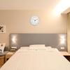 PATIKIL 20cm Wall Clock, Silent, Non-Tickling, Round Wall Clock, for Office, Bedroom, Decorative Use, White & Gold