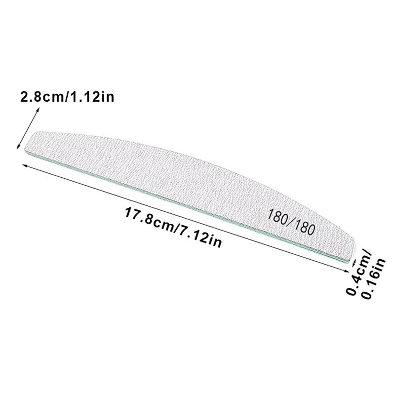 5Pcs Professional Nail File Buffer Polisher Accesorios Boat Polishing Sanding Buffing 80/100/150/180 /240 Manicure Care Tools