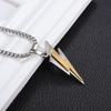 Stainless Steel Delicate Double Layer Lightning Pendant Necklace Men Women Punk Hip Hop Rock Party Jewelry Gifts
