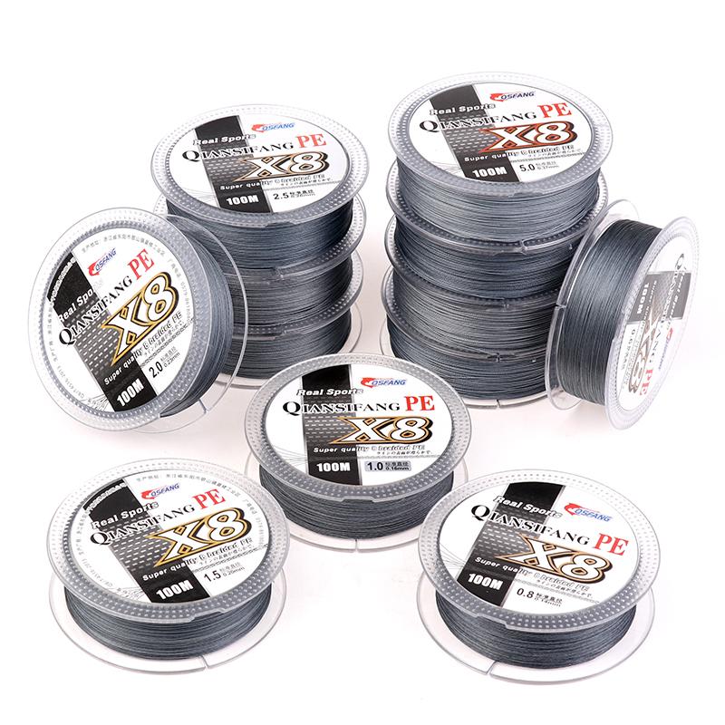 100M 8 Strands Pe Braided Fishing Wire Multifilament Strong Fishing Line Durable Travel Sea/Stream Fishing Line