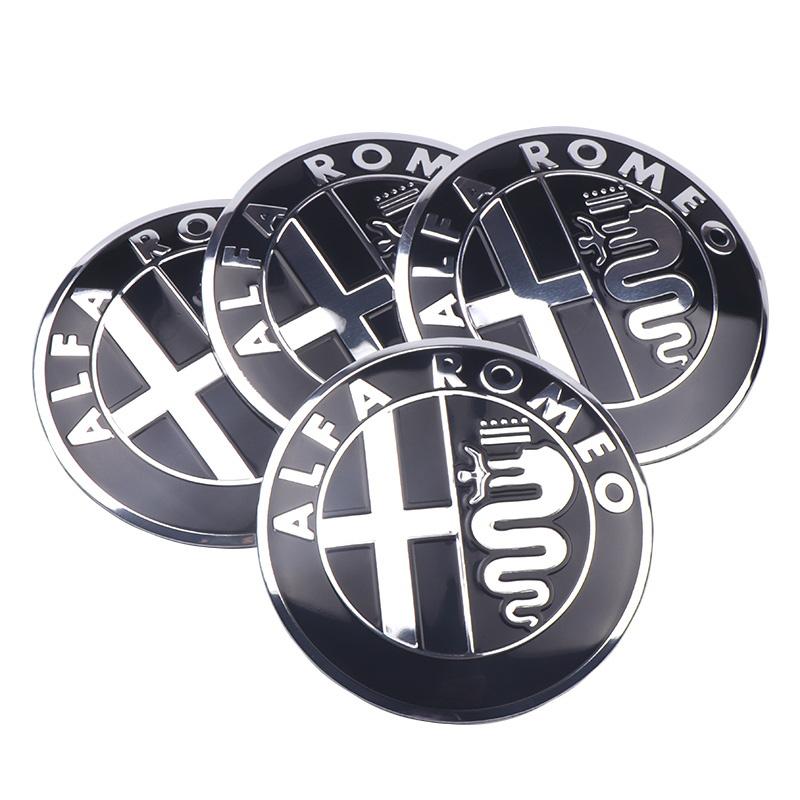 2026 Hot Sticker FOR 56mm For Alfa Romeo 159 156 Stelvio 147 Sportiva GT Mito Giulia Giulietta Metal Emblem Car Hub Stickers Sty