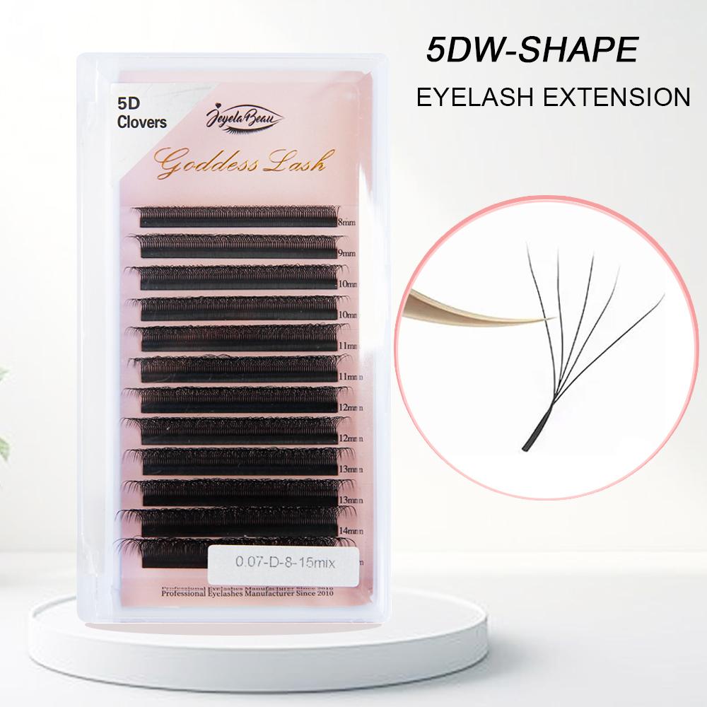 Goddess YY  W Shaped Lashes 2D 3D 4D 5D 6D 7D 8D Automatic Flowering Premade Fans Eyelashes Extensions Natural Individual Lashes