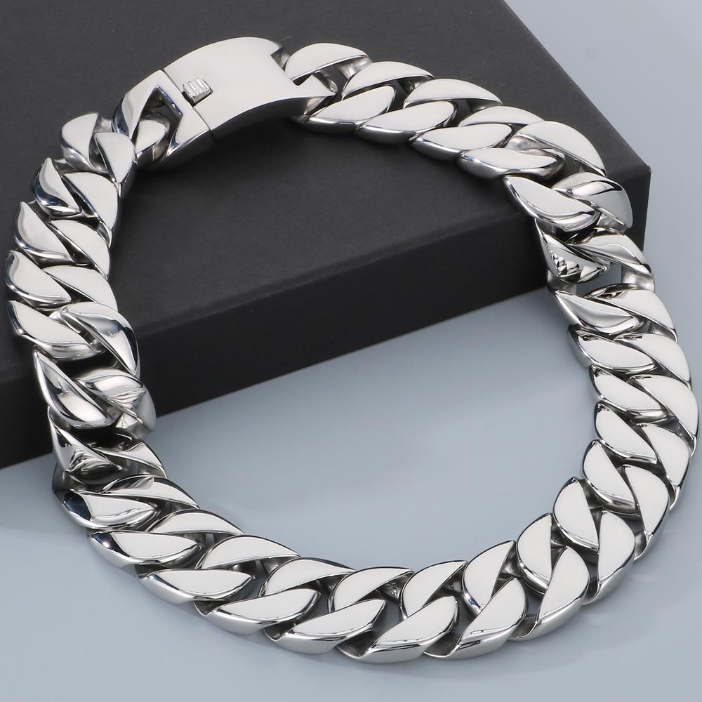 50/60/70CM 31MM Big Cuban Chain Necklace For Men Heavy Gold Color Matte Stainless Steel Choker Necklaces Jewellery Accessories