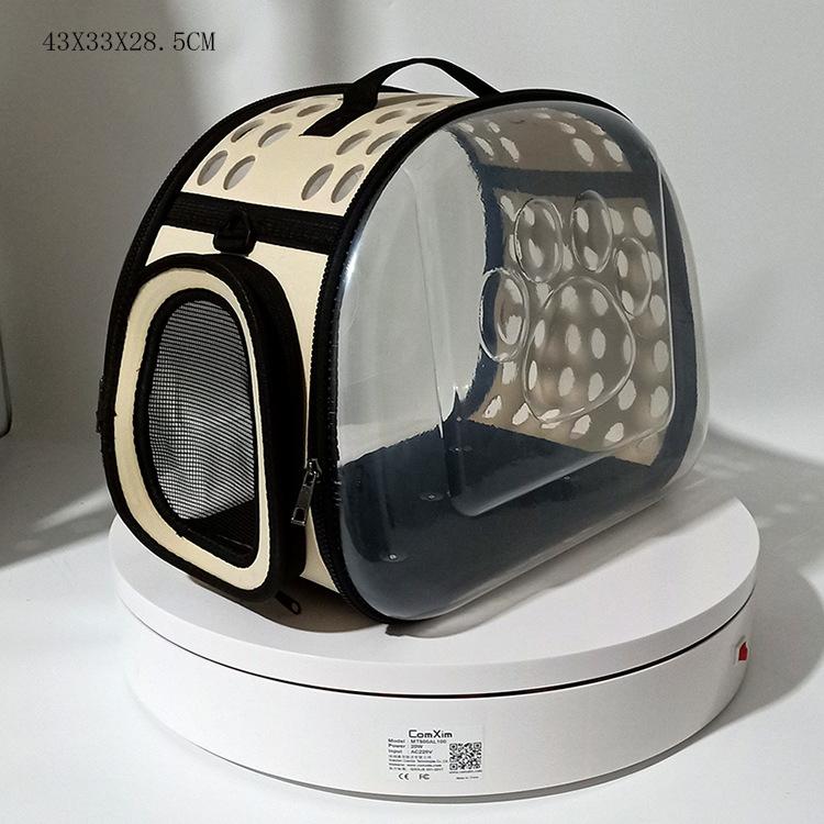 Pet Outdoor Bag 1PC Carreirs Cat Dog Crossbody Shoulder Breathable Portable Tote Folding Transparent Large Capacity Pet Products
