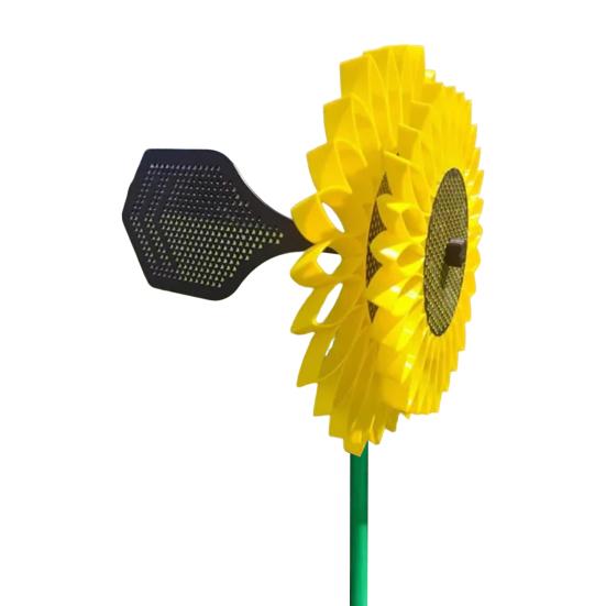 Self-Regulating Wind Turbine Sunflower Daffodil Pinwheel Windmill Outdoor Metal Flower Wind Spinner for Garden Yard Art Decoration
