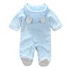 Baby Coral Fleece Hooded Romper - Long Sleeve, Warm Autumn/Winter Jumpsuit for Toddlers