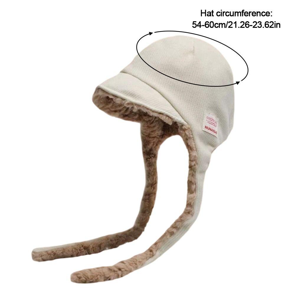 Fashion Thickened Ear Protection Hat Windproof Thermal Fleece Cap Cold Proof Comfortable Warm Hat Outdoor Cycling