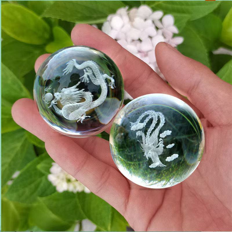 

Ловкость пальцев Шар Драконий Жемчуг Шар для здоровья и упражнений Прозрачный Фитнес Дракон-Феникс Хрустальный шар Шар для упражнений для рук Упражнение для укрепления рук 2pcs