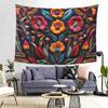 Mexican Embroidery Floral  Tapestry Wall Hanging Aesthetic Home Decor Tapestries for Dorm Room