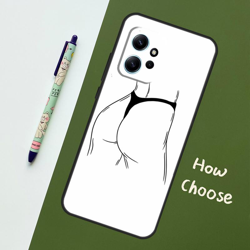Woman Body Line Art Case For Xiaomi Redmi Note 13 11 10 12 14 15 Pro Plus Cover For Redmi 15 14C 10C 13C 12C 15C
