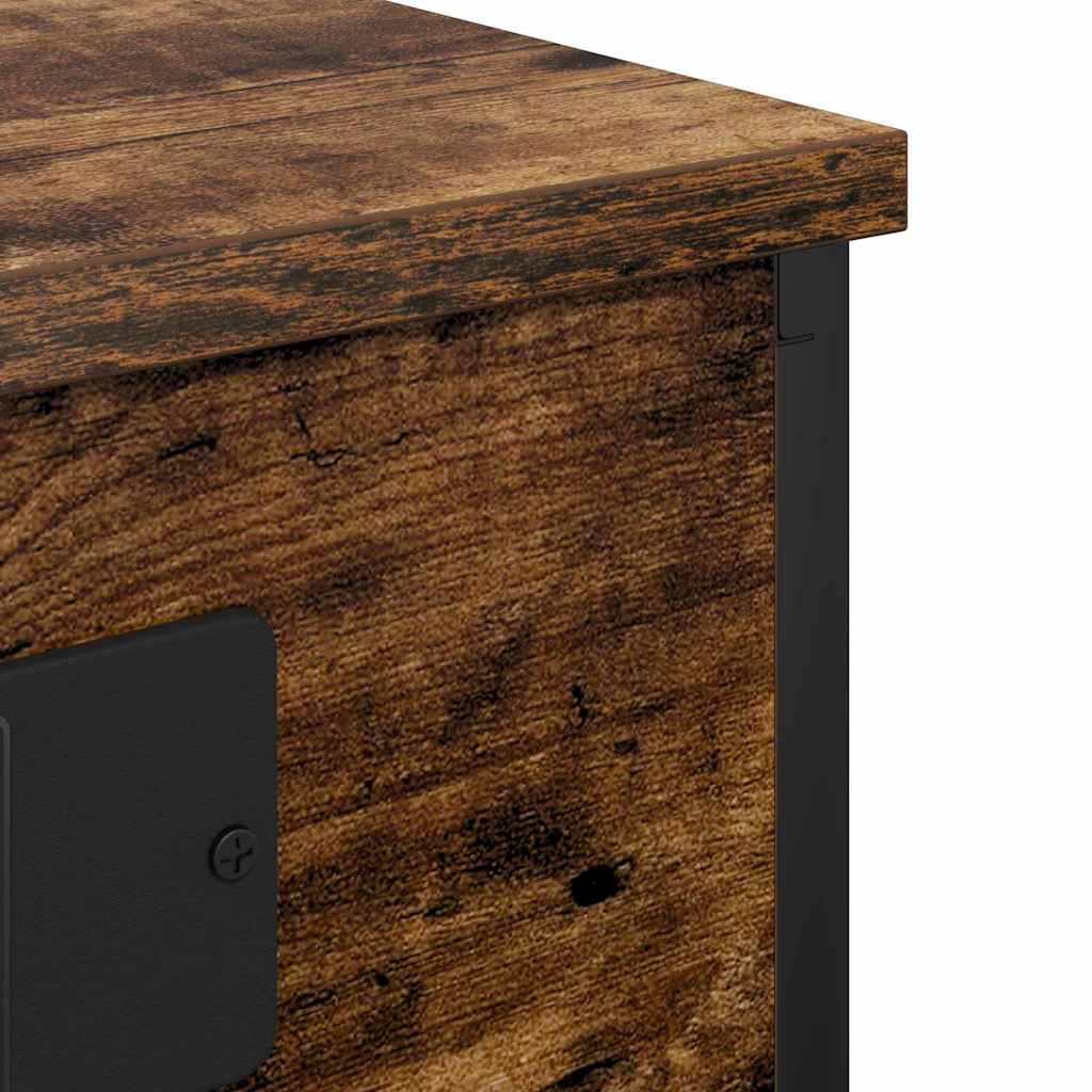 Nightstand Smoked Oak 41 x 31 x 51 cm Engineered Wood