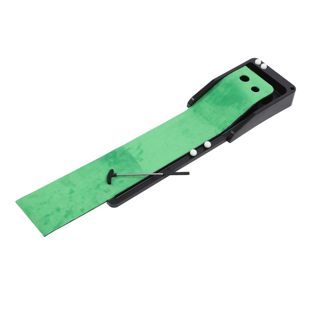 Putter Training Set, Automatic Return, Non-Slip Rubber Base, with Green Feel, for Indoor or Outdoor Practice