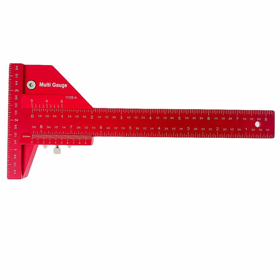 

210mm/280mm Portable Woodworking Marking Ruler Aluminum Alloy T-shaped Ruler Household Multifunctional Measuring Tool 210mm